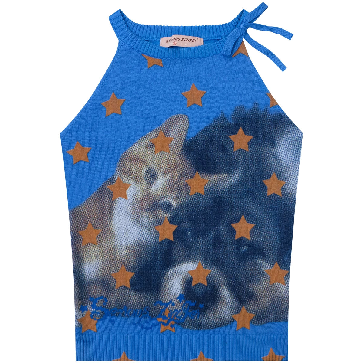 Y2K Star Cat Sleeveless Top