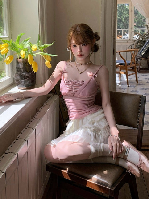 Cupid Faux Chiffon Camisole Top