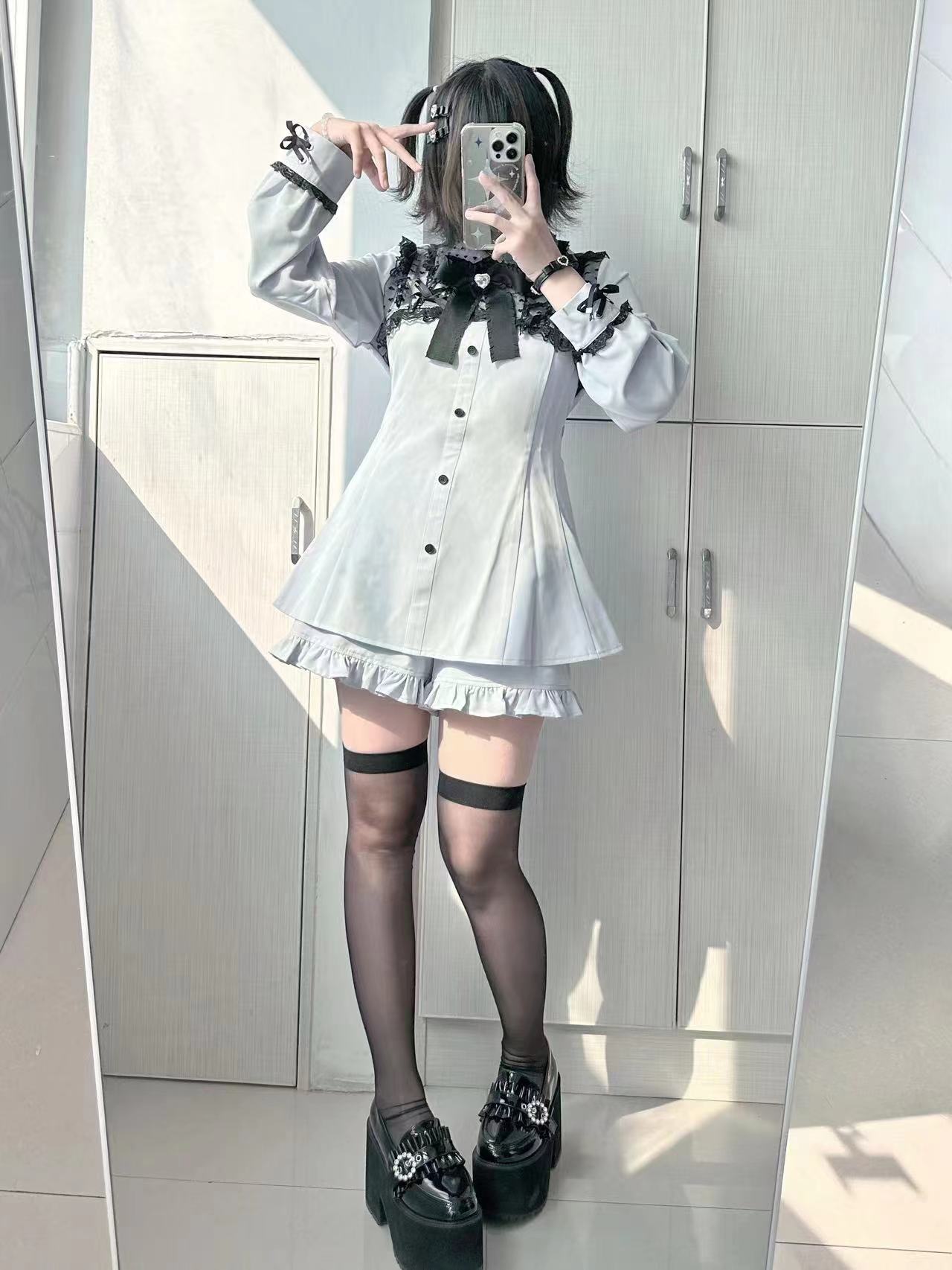 광산 시리즈 러브 레이스 스트랩 드레스 슈트