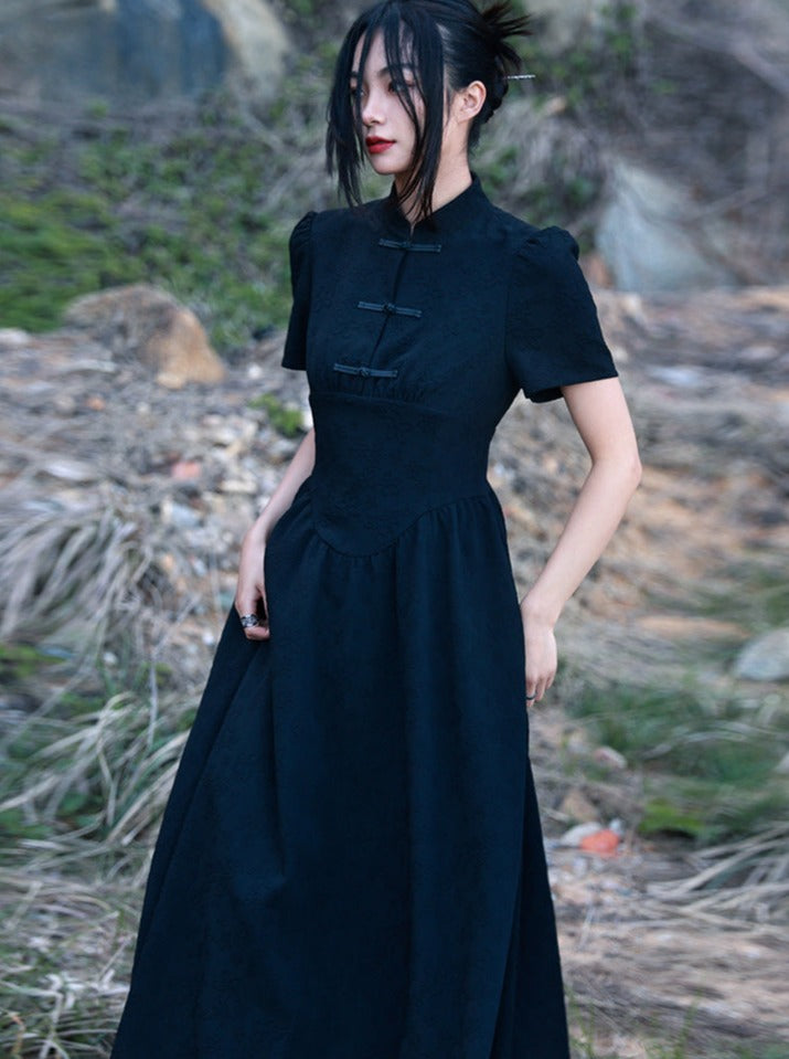 China Long Jacquard Dress