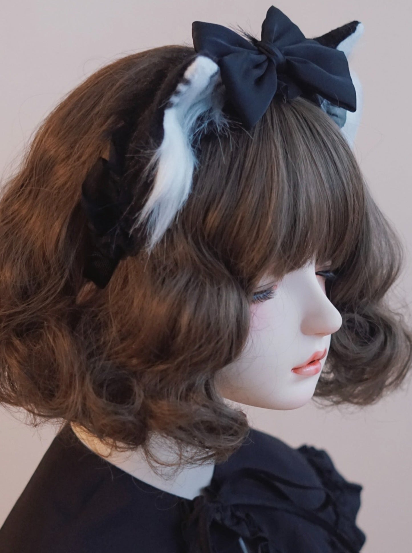 Ribbon Fur Cat Headwear