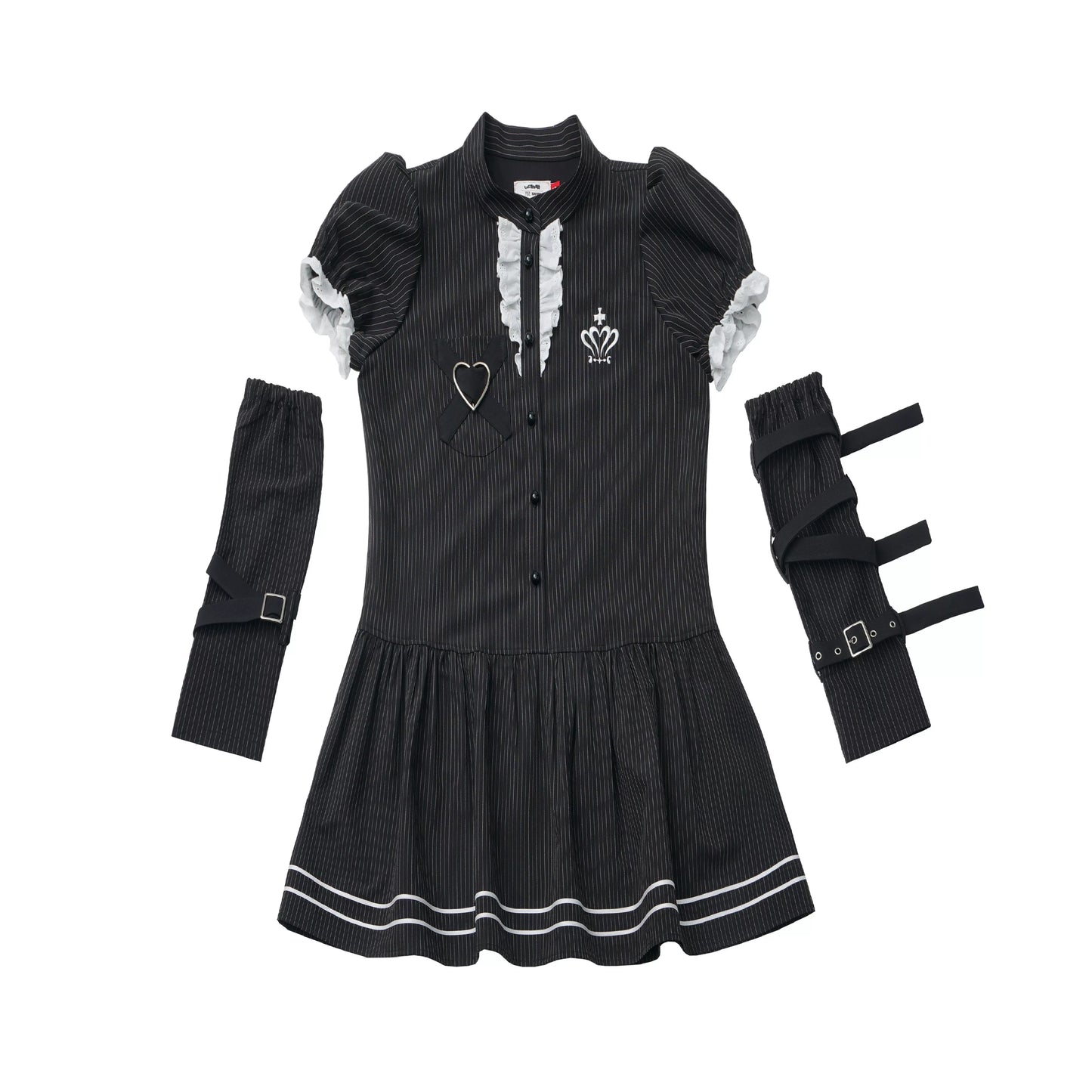ハートリボンサブカル制服ワンピース