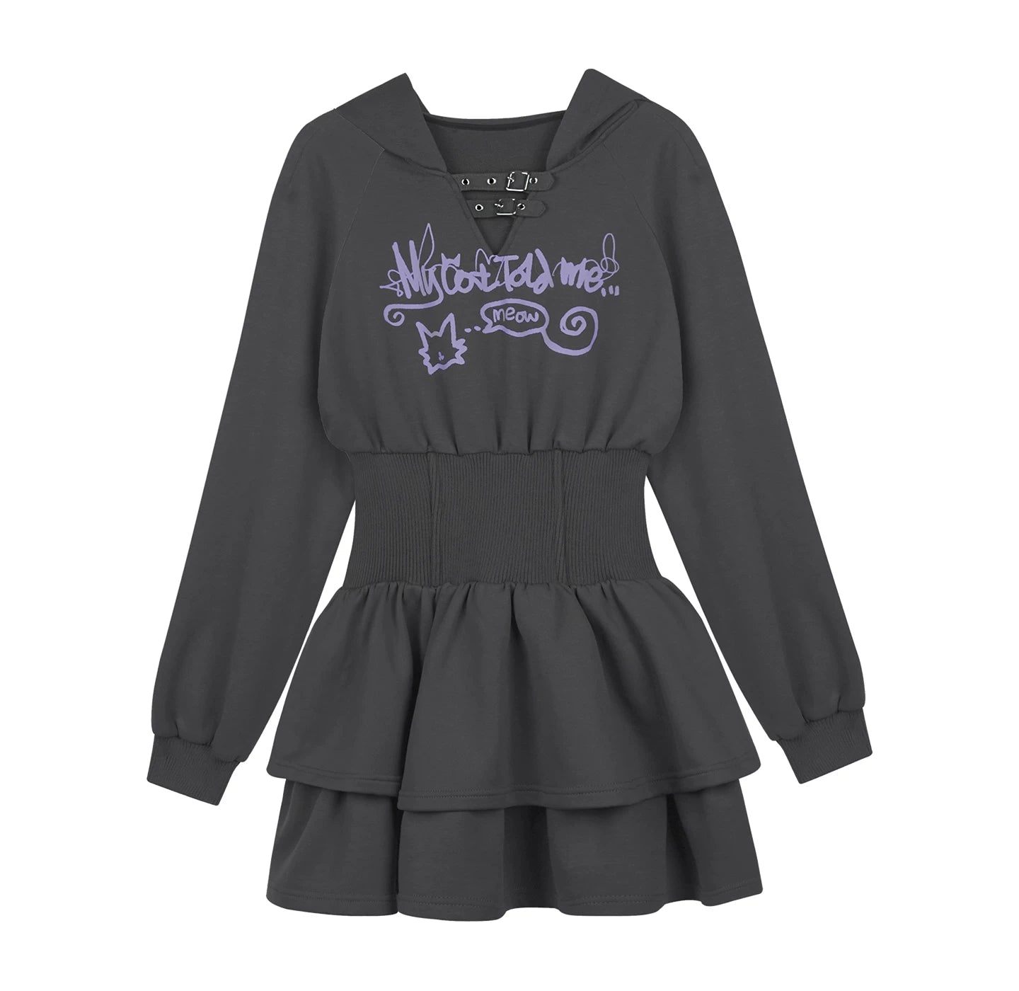 Casual Hooded Sweatdress