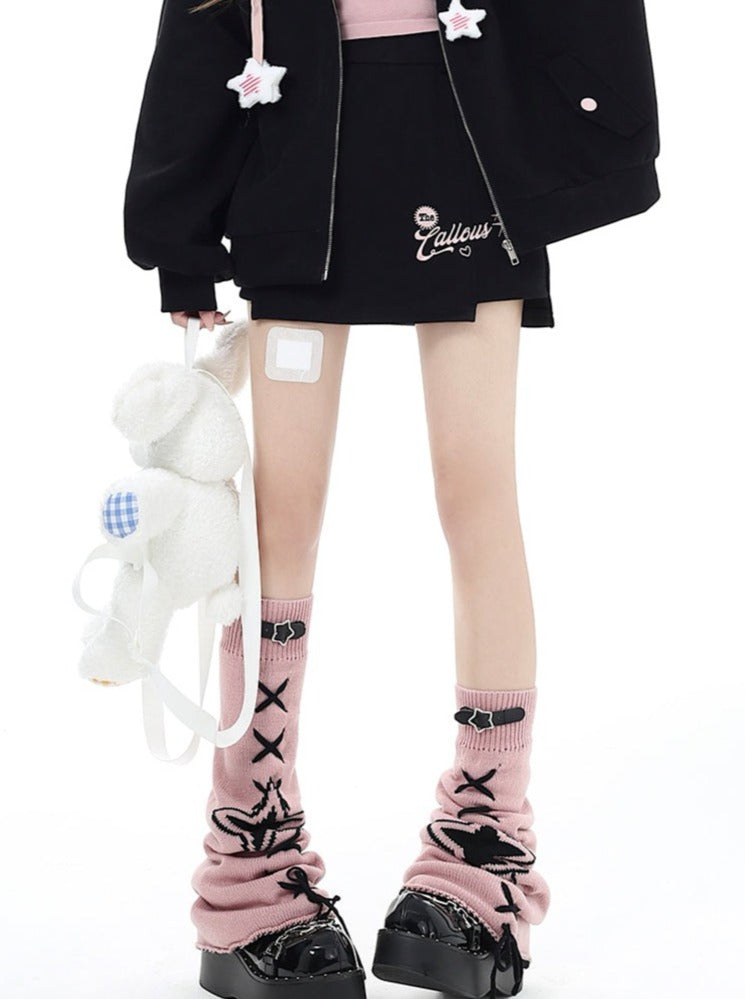 スモールマンフードジッパーパーカー+カジュアルタイトスカート