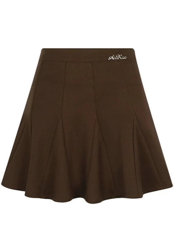Metal Logo Short Skirt