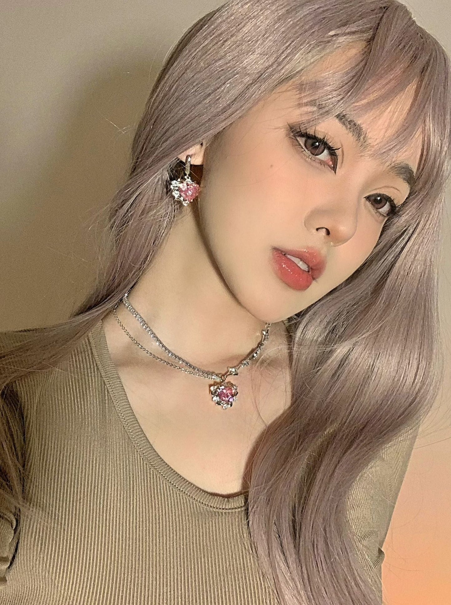 ダイヤモンドバロックラブスターピアス+イヤリング+ネックレス