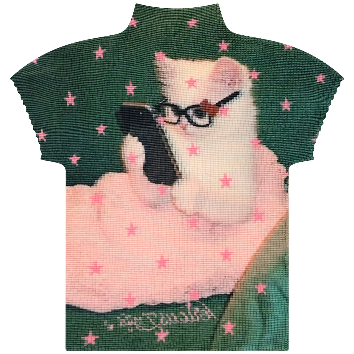 Sweet Cat Print Top