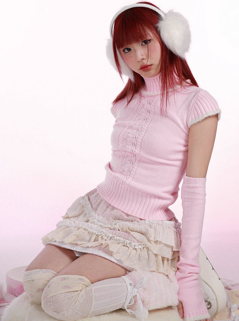 レトロフラワーロングパイルソックス