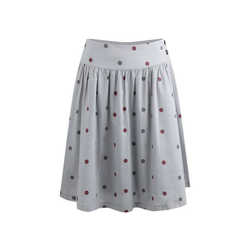 Retro Polka Dot Midi Skirt