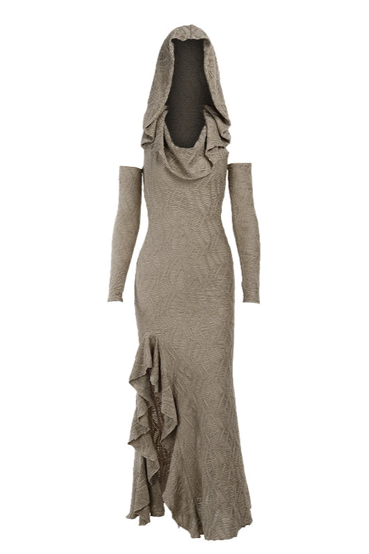 エジプシャンマキシフードワンピース