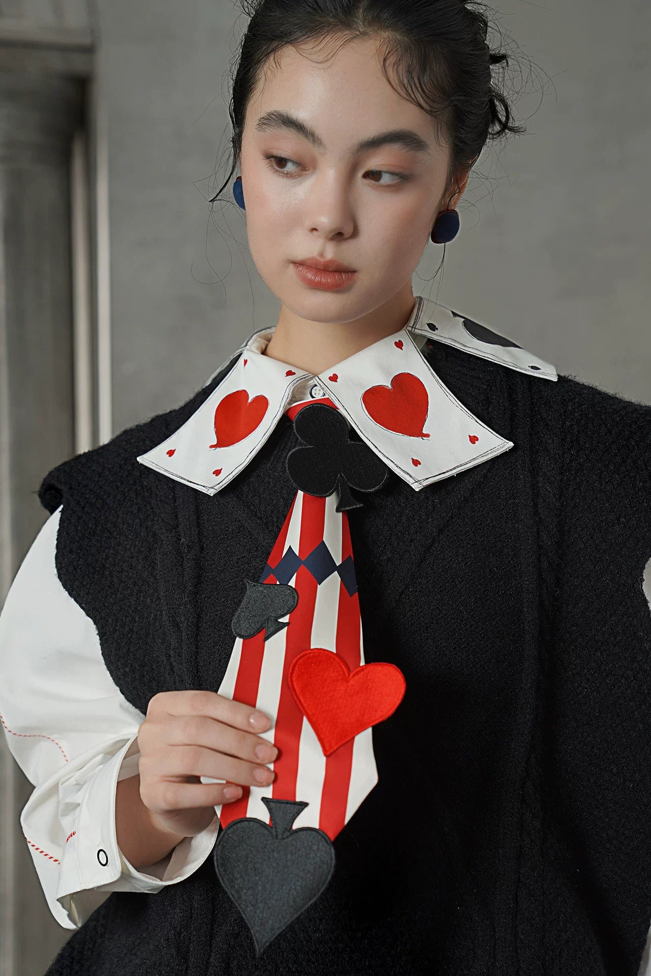 Retro Card Game Striped Tie