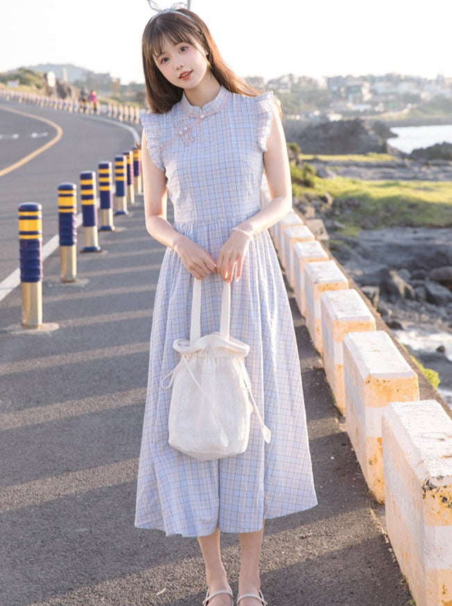 Ice Blue China Color Dress