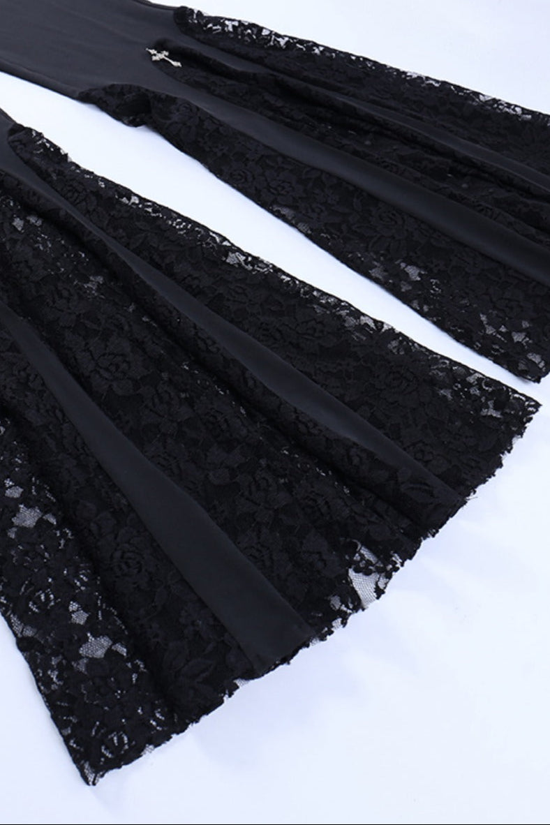 Gothic Split Flare Pants