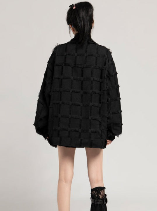 Dark Check Over Jacket