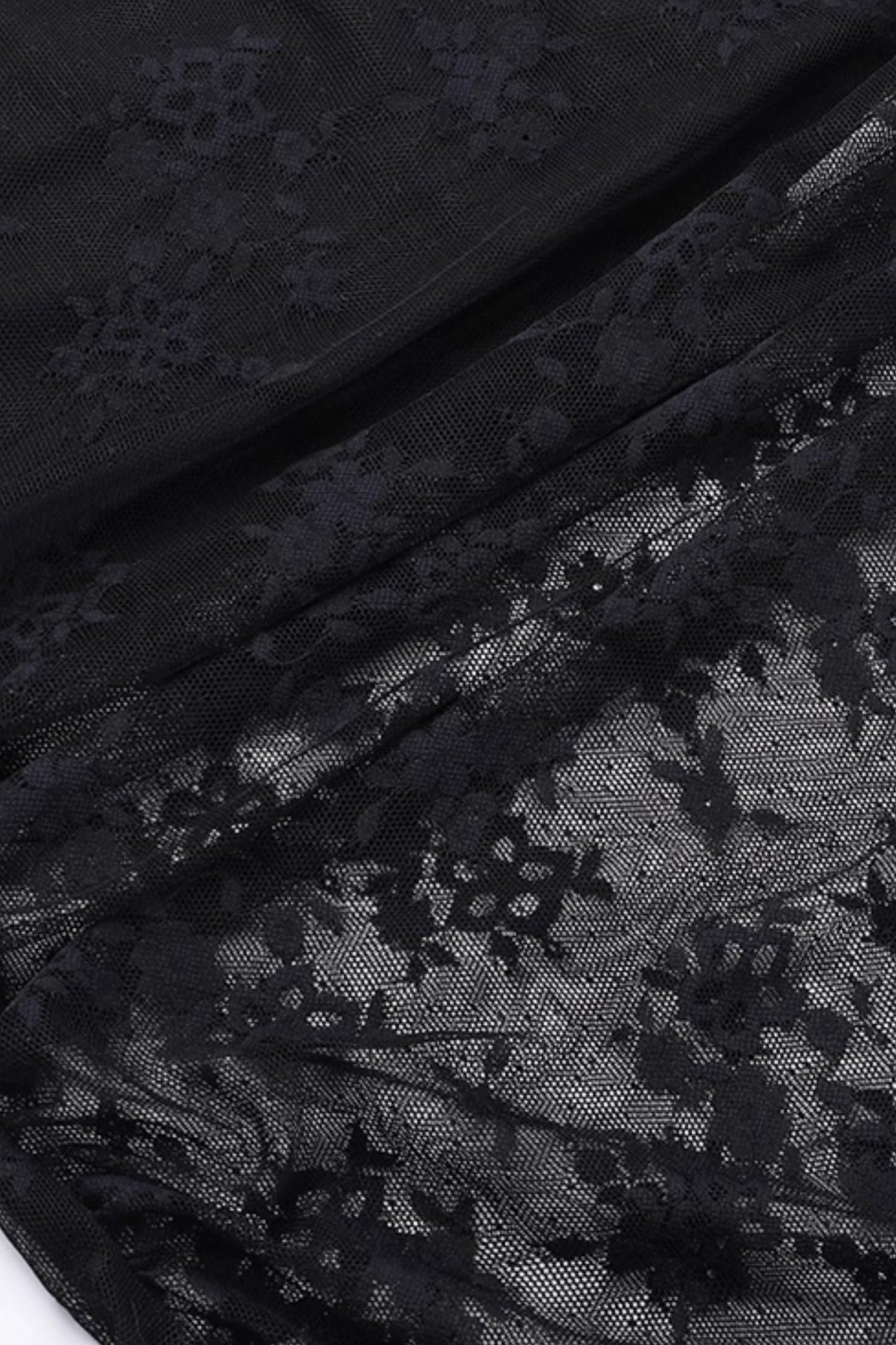 Sheer Lace Asymmetrical Design Tube Tops