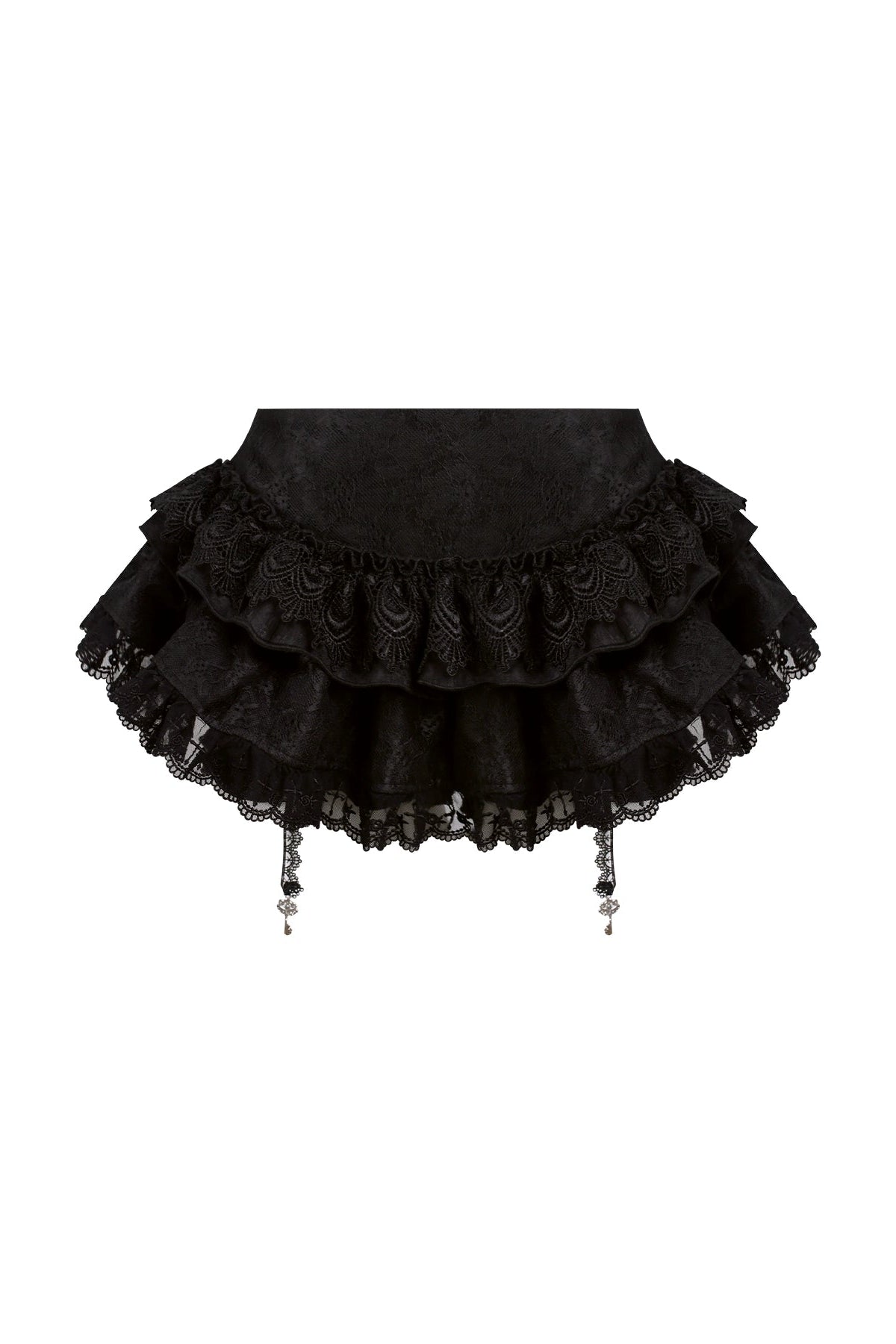 Dark Sheer Sleeveless Top + Cake Skirt