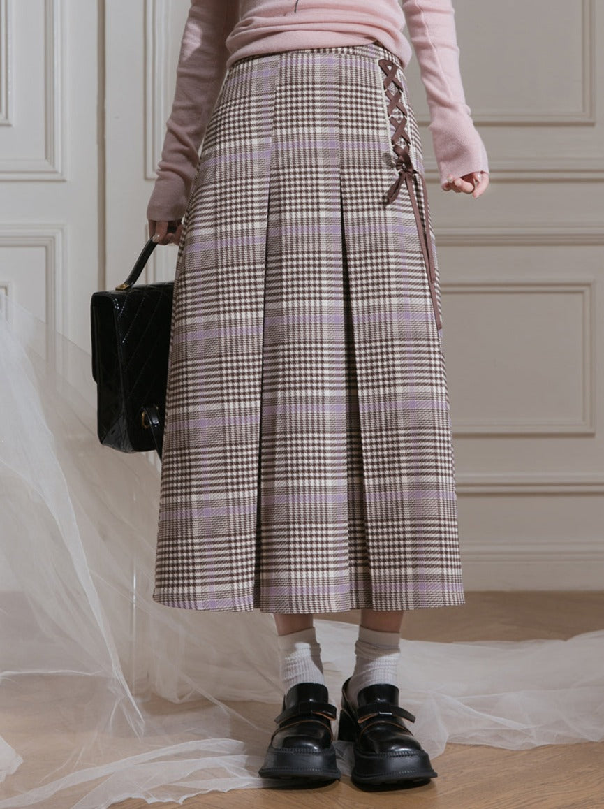 메이플 밀크 갈색 컬러 재킷+스커트