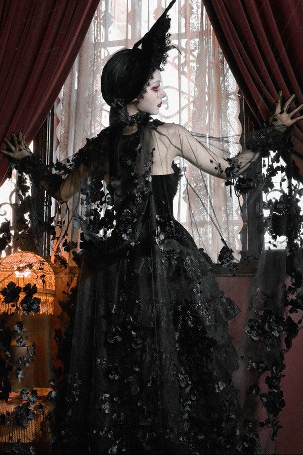 Thriller Gothic Hooded Cape Jacket