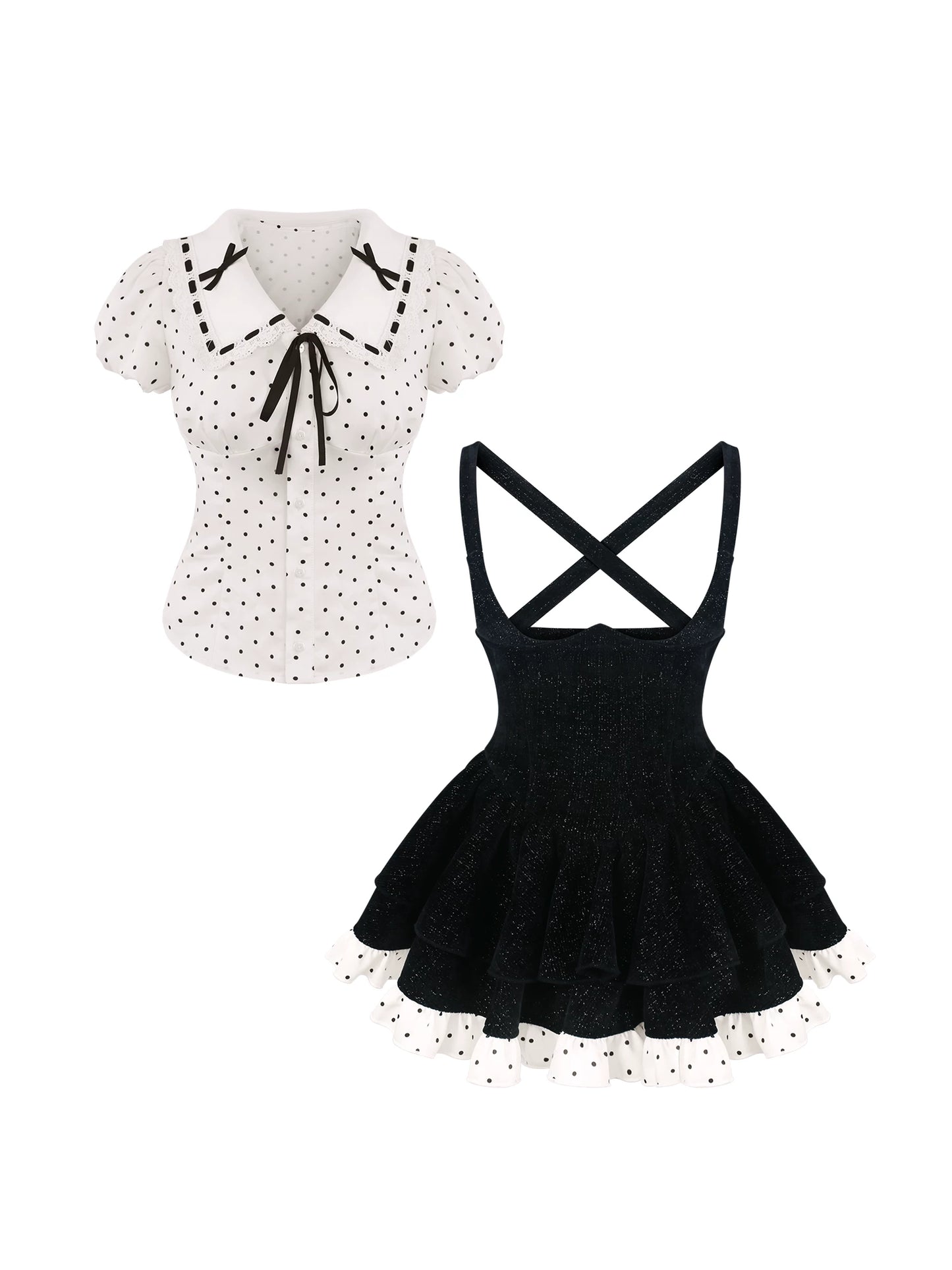 Polka Dot French Girly Set