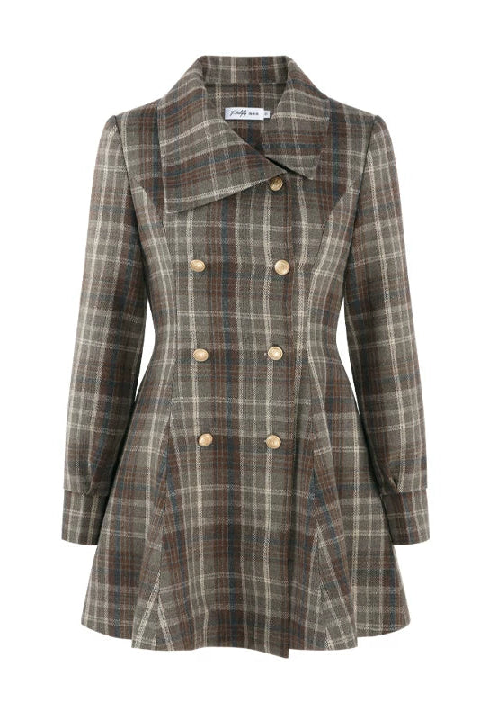 Plaid Sweet Retro Coat
