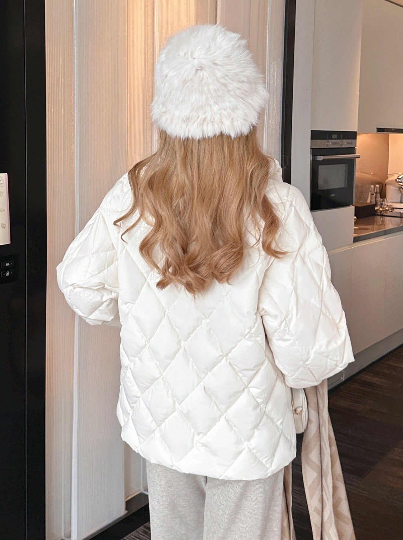 スモールヨーロピアンダイヤモンド キルティングコート