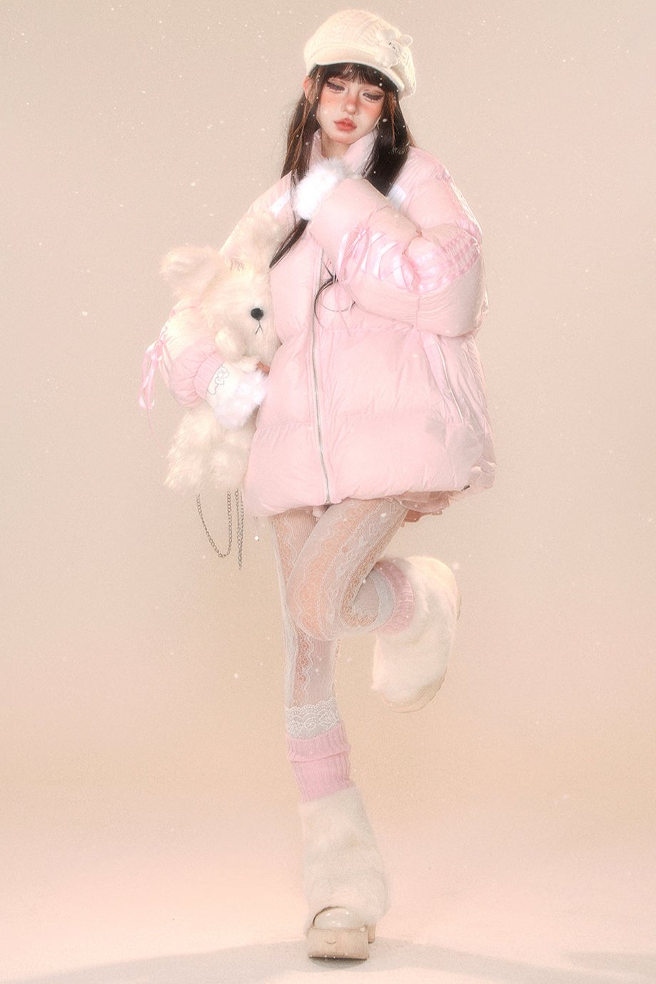 Loos Peach High Neck Bread Jacket