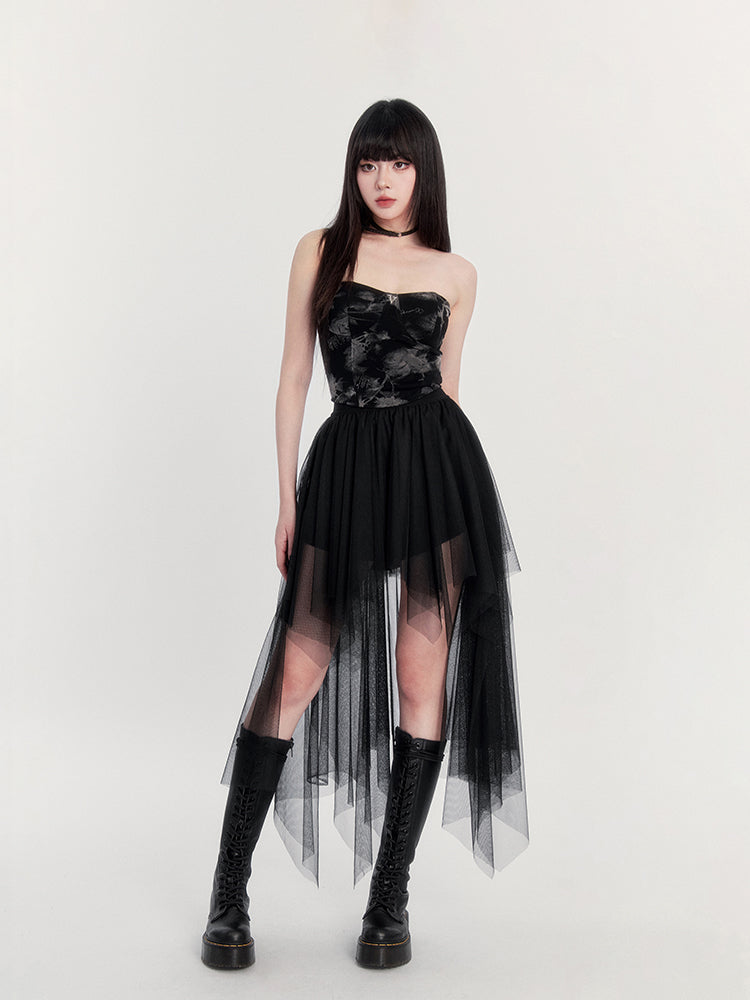 モードチュールサマーメッシュロングスカート