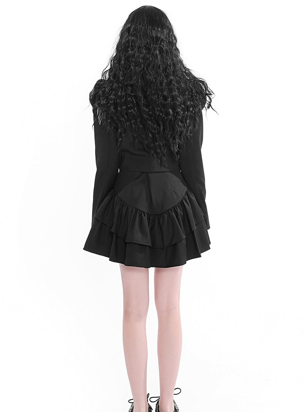 Mode Chic One Shoulder Puff Sleeves + Tutu Skirt