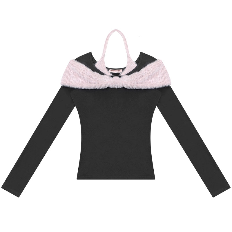 プラッシュボウホルタートップ