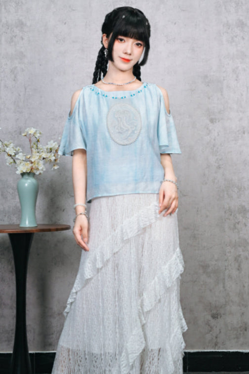 エキセントリックハウスオフショルダートップス