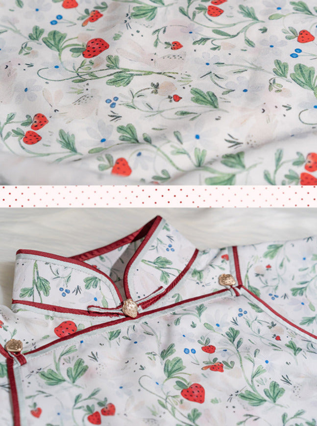 ストロベリーパイピングチャイナドレス