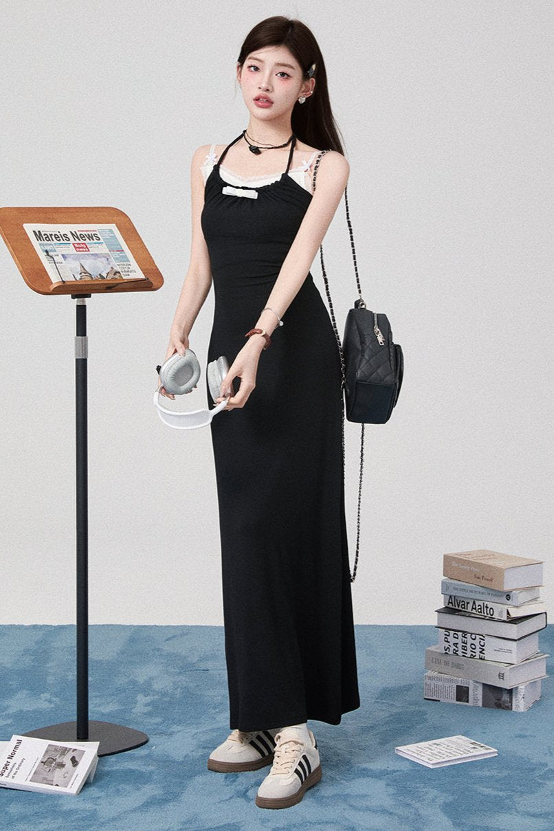 ニットハルタネックスリップドレス