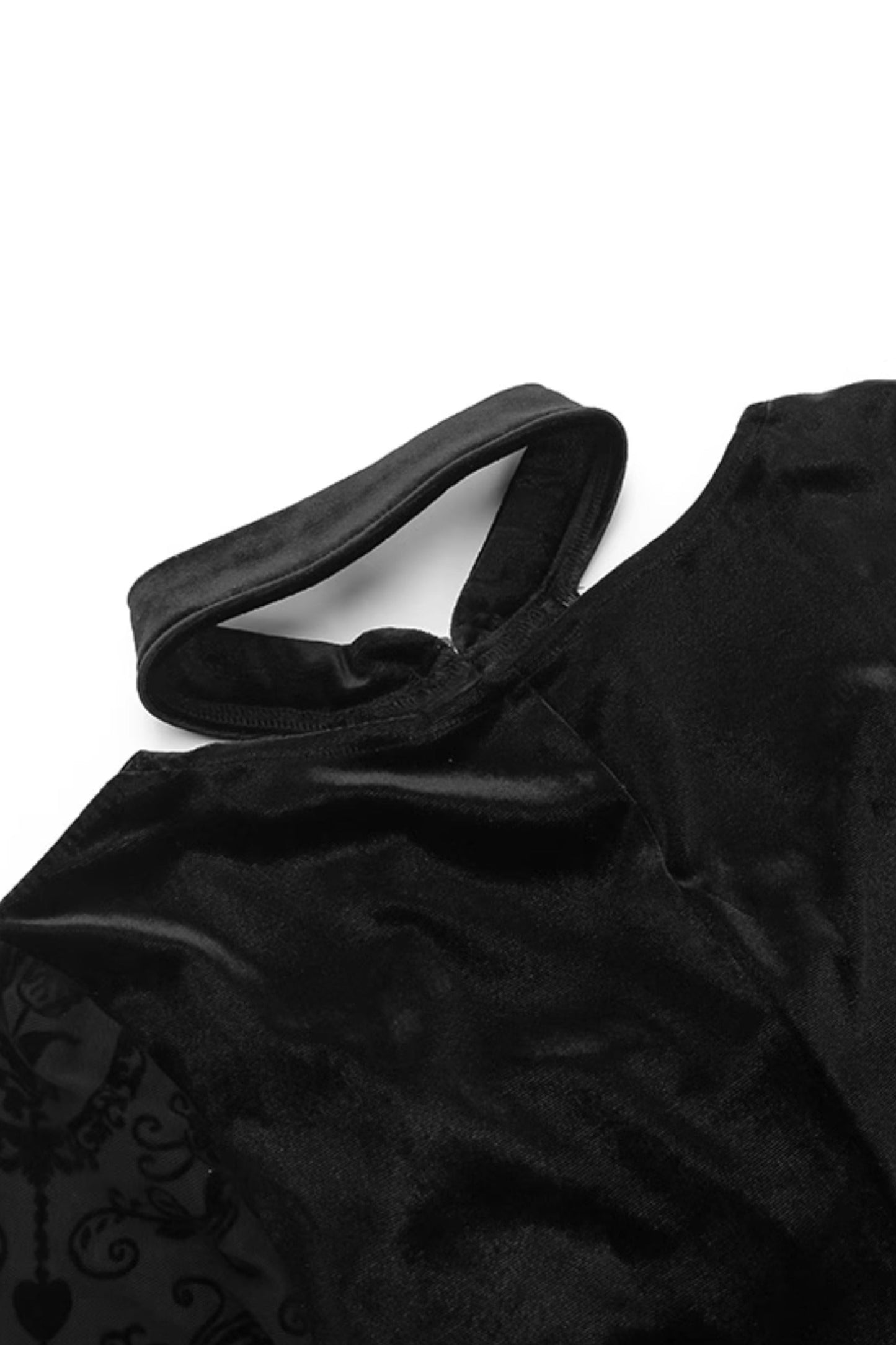 Vintage Gothic Slit Suede Dress