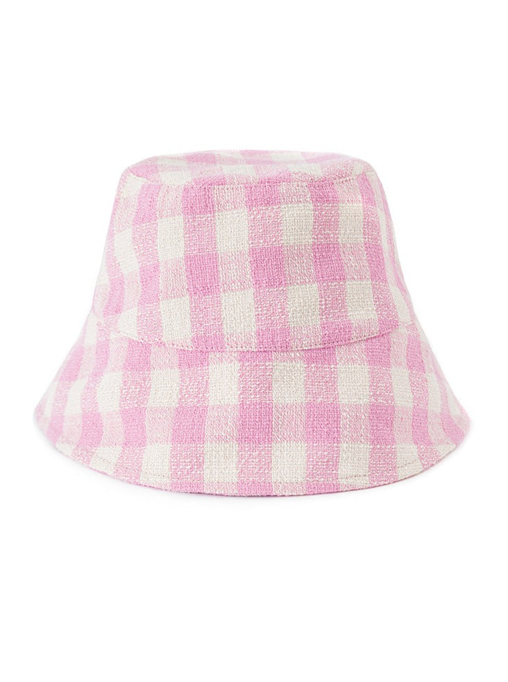 Sweet Splicing Check Dress + Check Hat