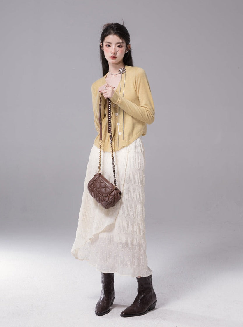 Lace Design Scrap Skirt