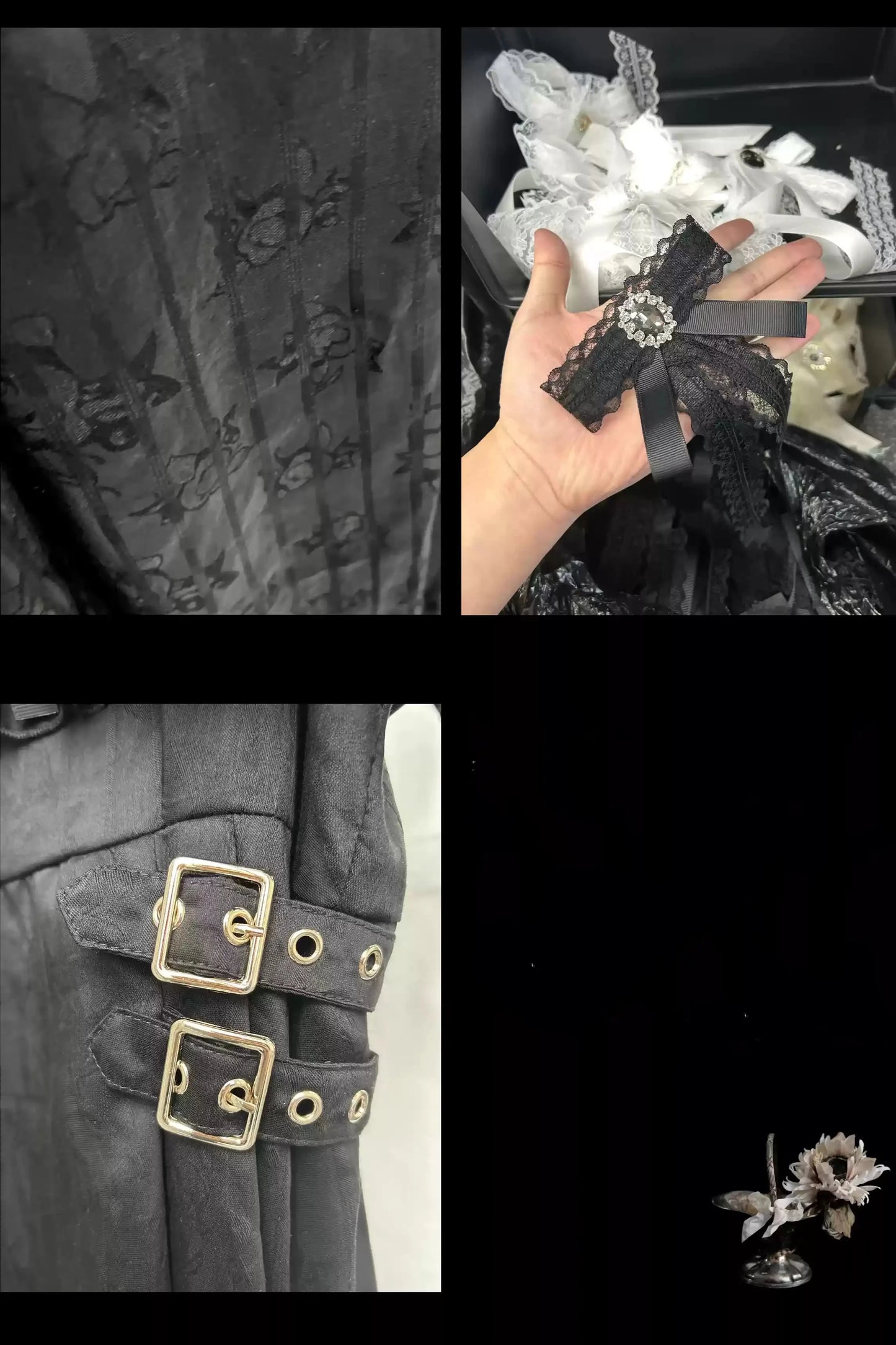 Dark Jacquard Tencel Long Dress