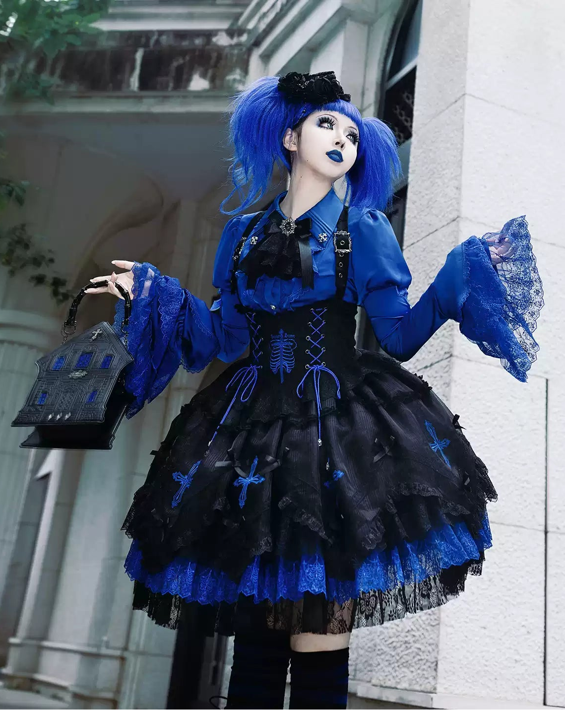 【12月8日予約締切】Black Mist Banquet ゴシックレースジュリエットスリーブシャツ