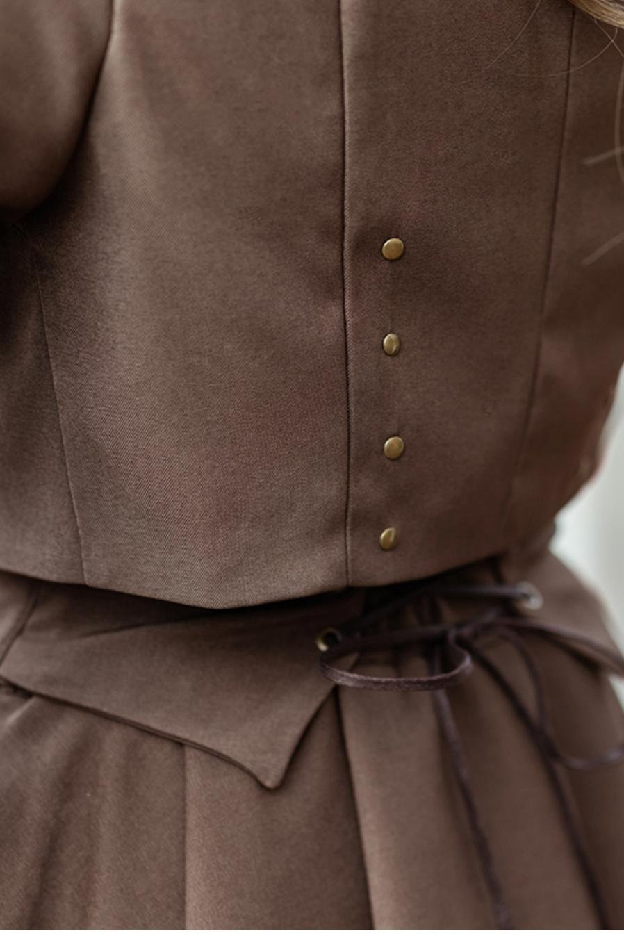 【予約商品】フォルスシリーズコーヒーチェックジャケット