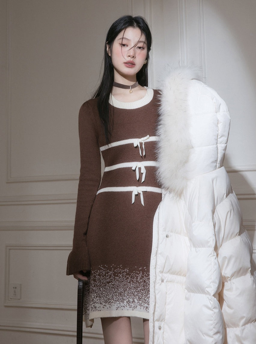 ダークブラウニースターライトグラデーションワンピース