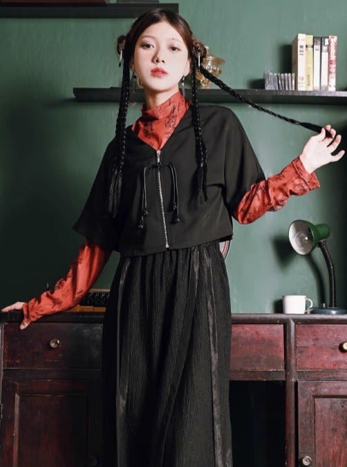 ハートスートラニューチャイナツーピースショートロンT+トップジャケット