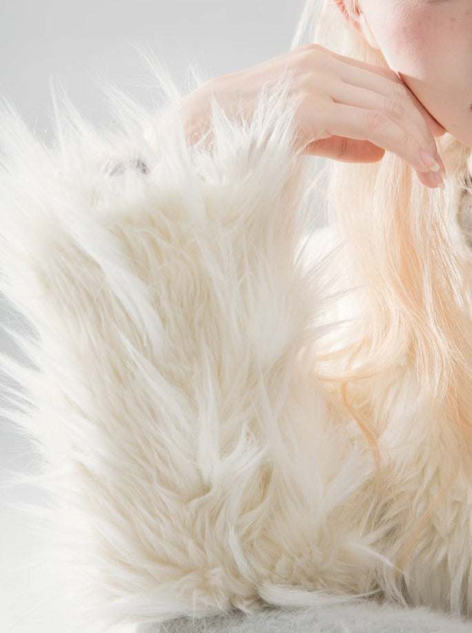 パールショートシャギーファーコート