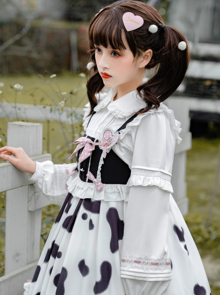 Pelzmantel + Kragenaufhänger Rock + Bluse