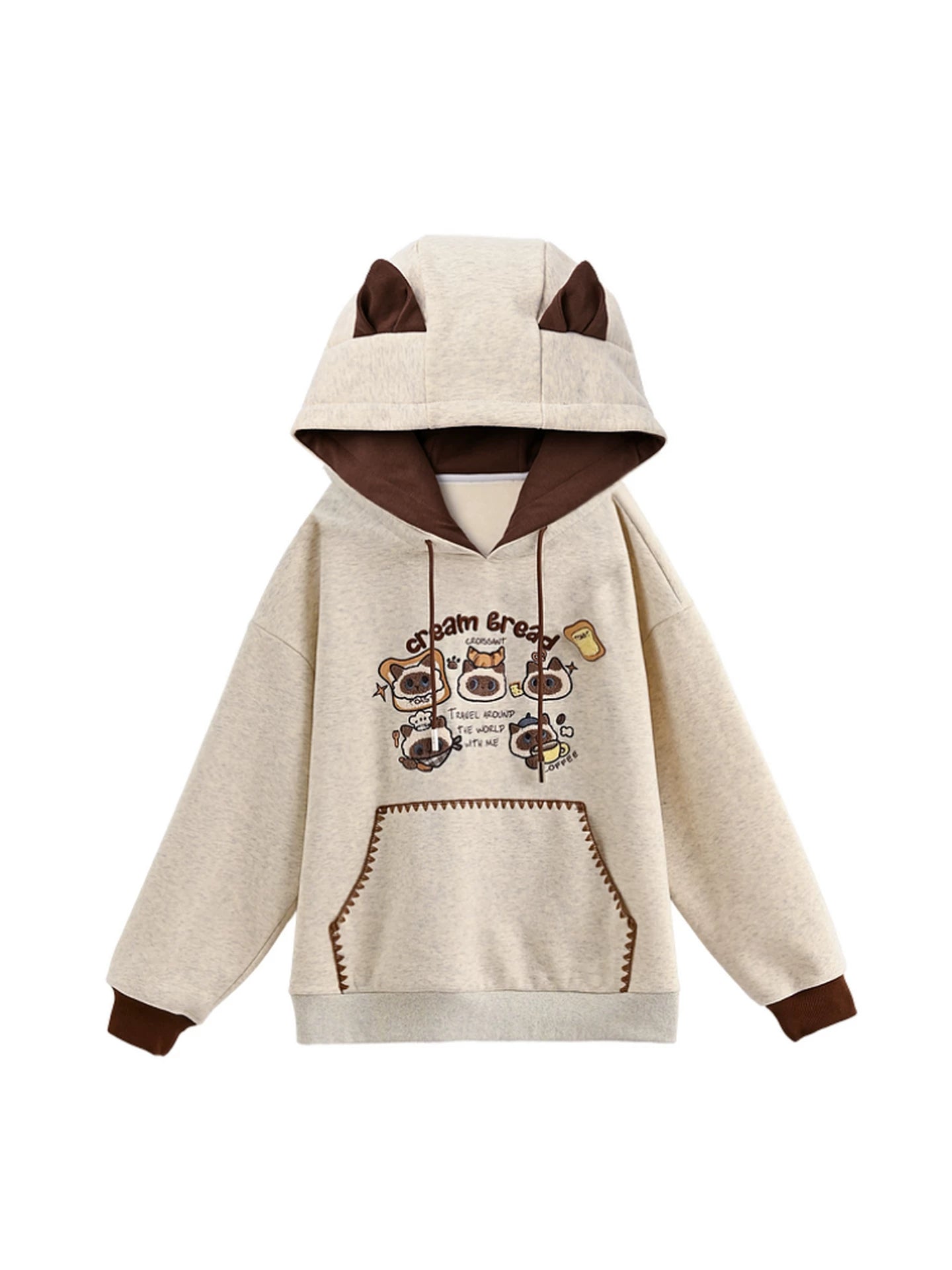 シャムネコフードスウェット