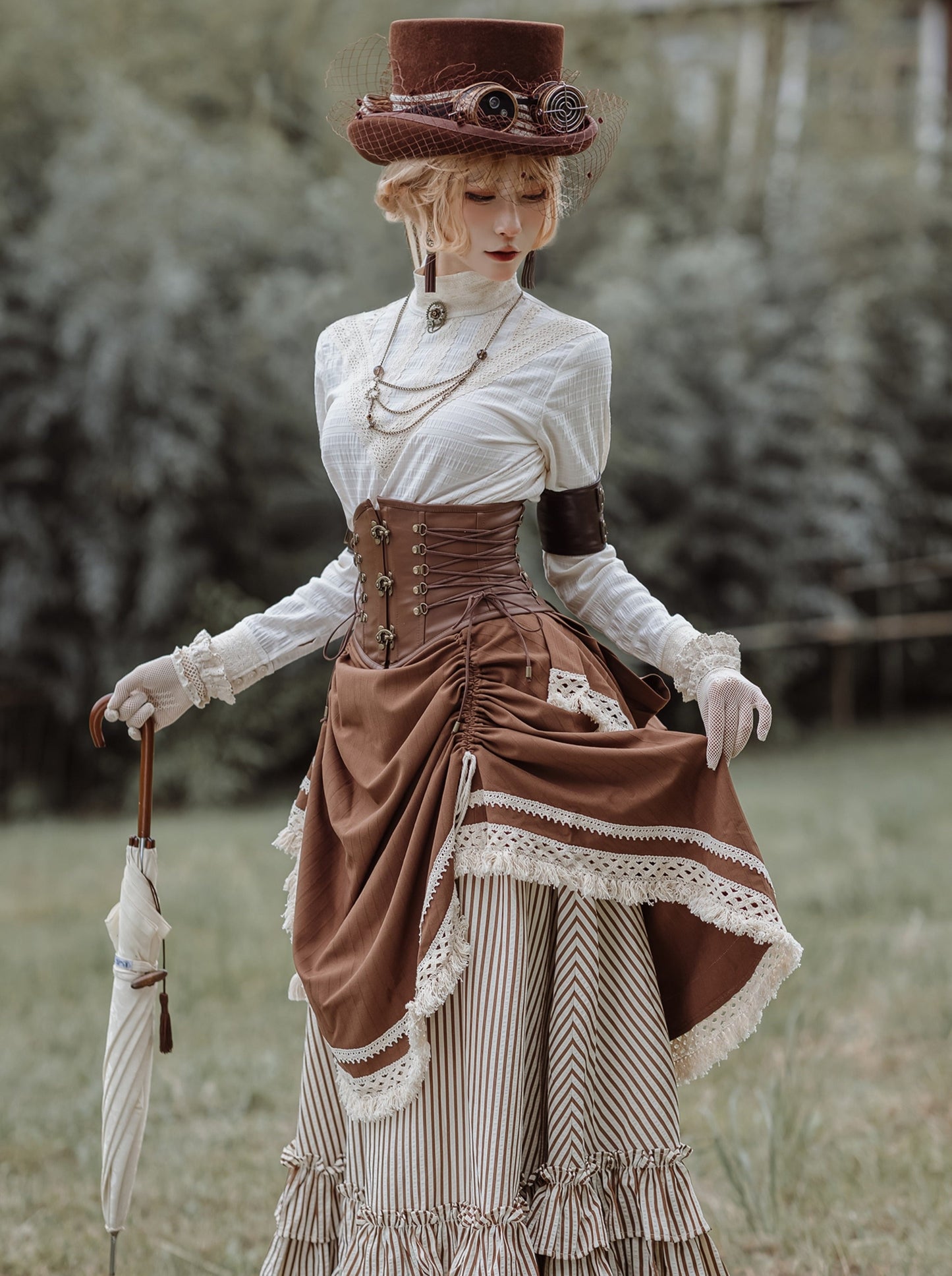 レトロスチームティアードスカート