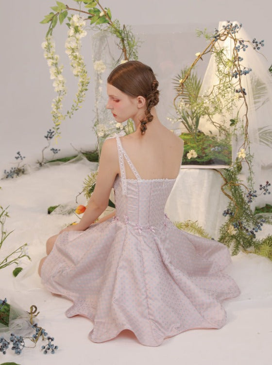 ワイルドローズパフスカートストラップレース+ショートトップス