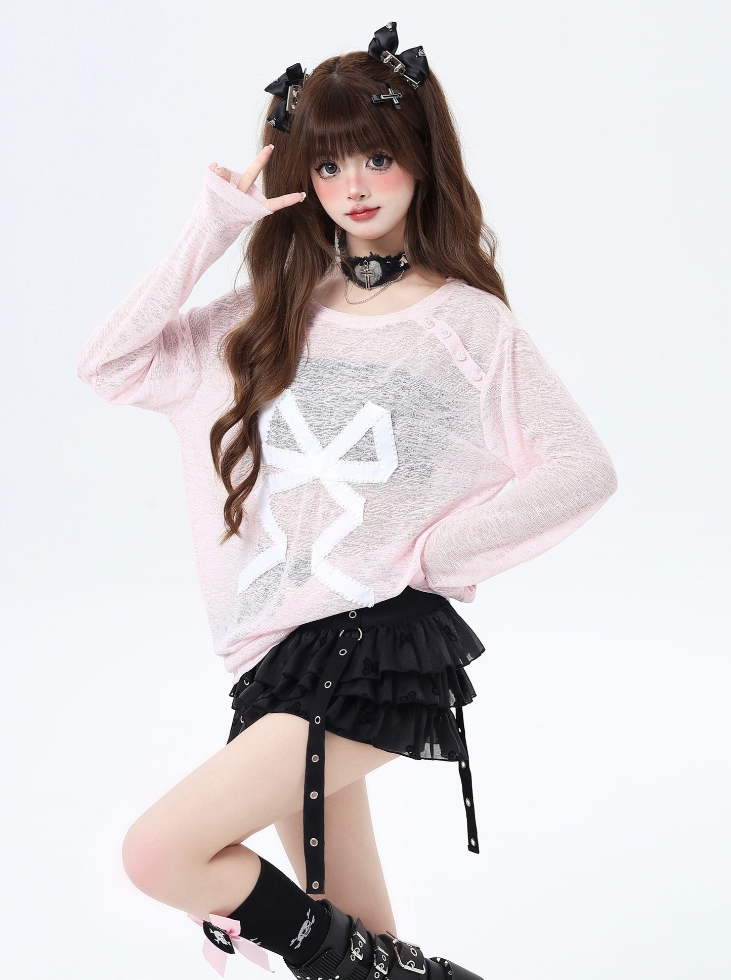 Ruffle Butterfly Dark Skirt