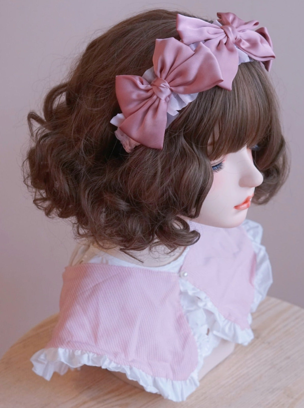 Ruffle Satin Ribbon Headband