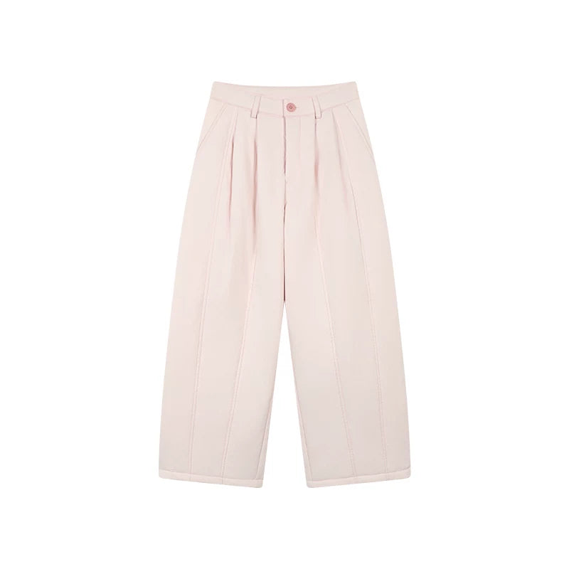 Sweet Collar Straight Wide Pants