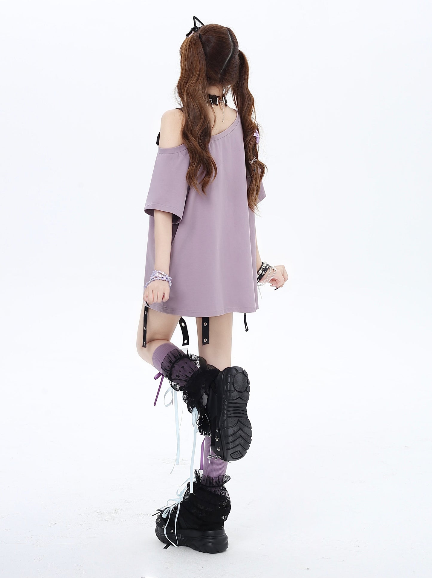 エンディングローズワンショルダールーズトップス