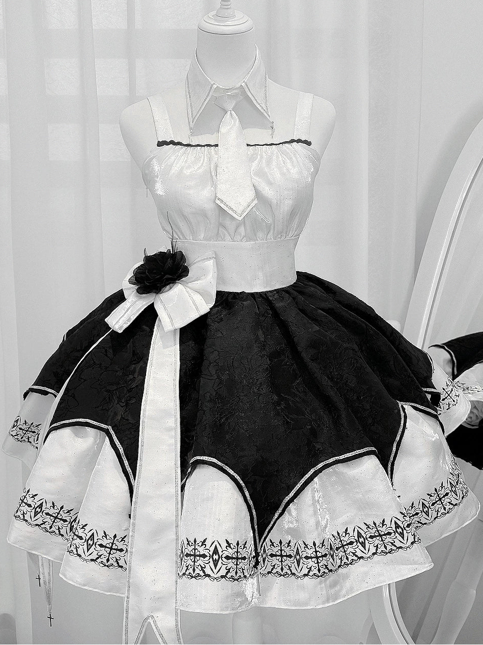 Dark Flame Princess Gothic Lolita Dress+Coat